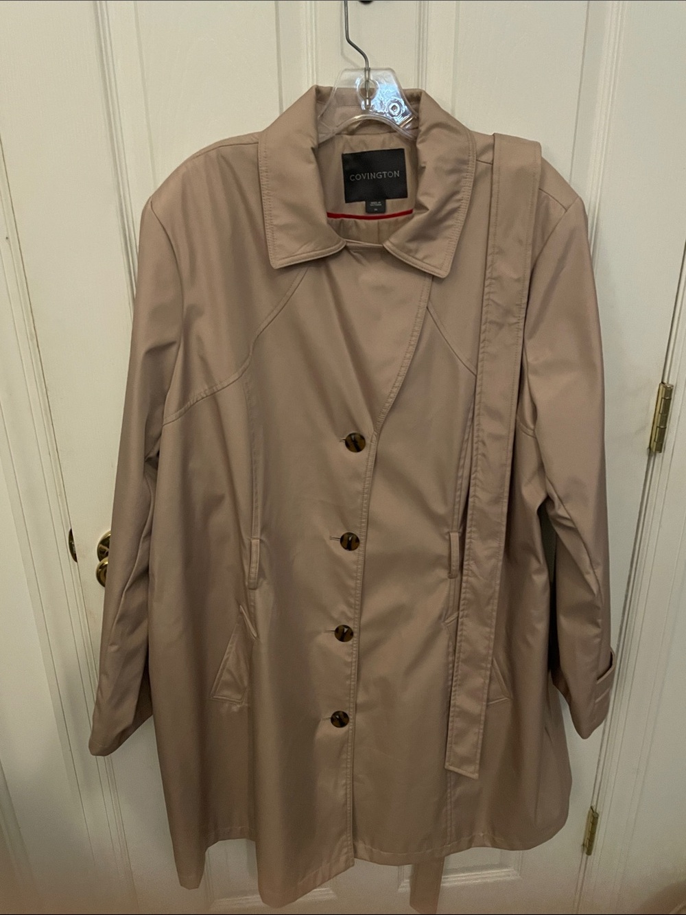 Covington Women's Taupe Trench Coat with Belt
